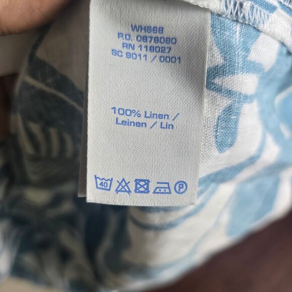 Boden Blue and White Floral Midi Dress - Picture 9 of 9